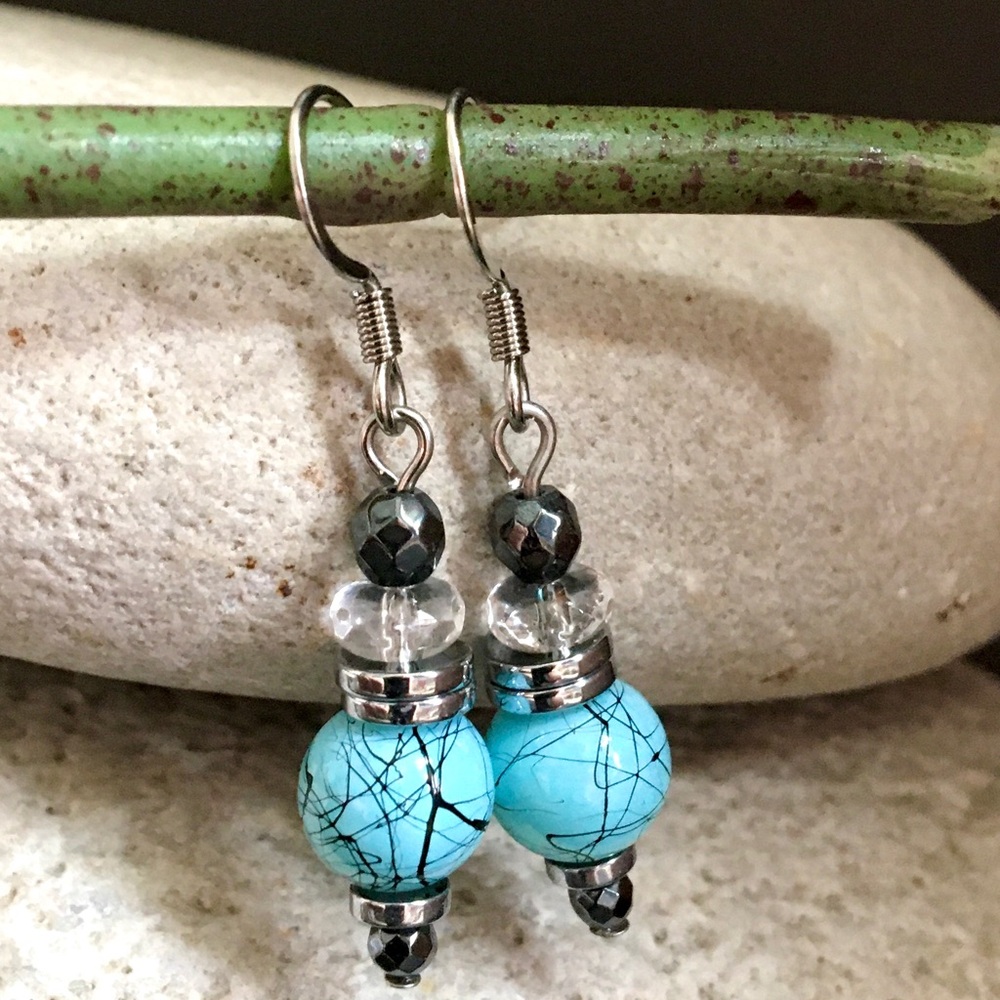 Gardgy handmade earrings blue